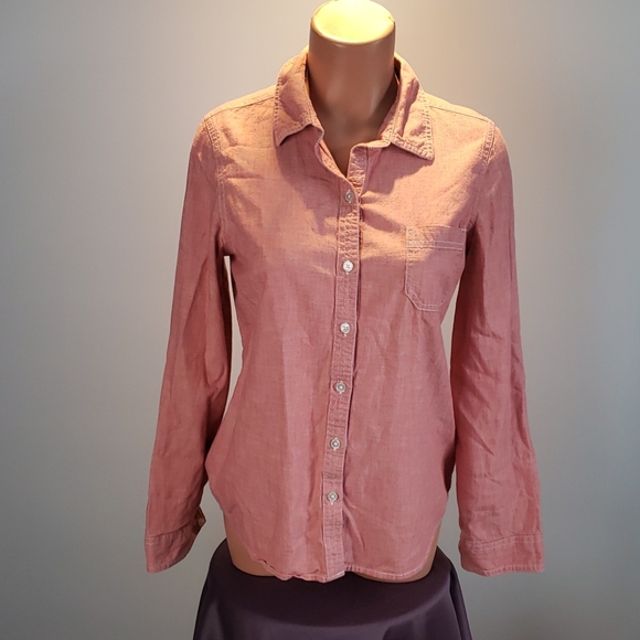Old Navy Red Button-Up - Picture 1 of 5
